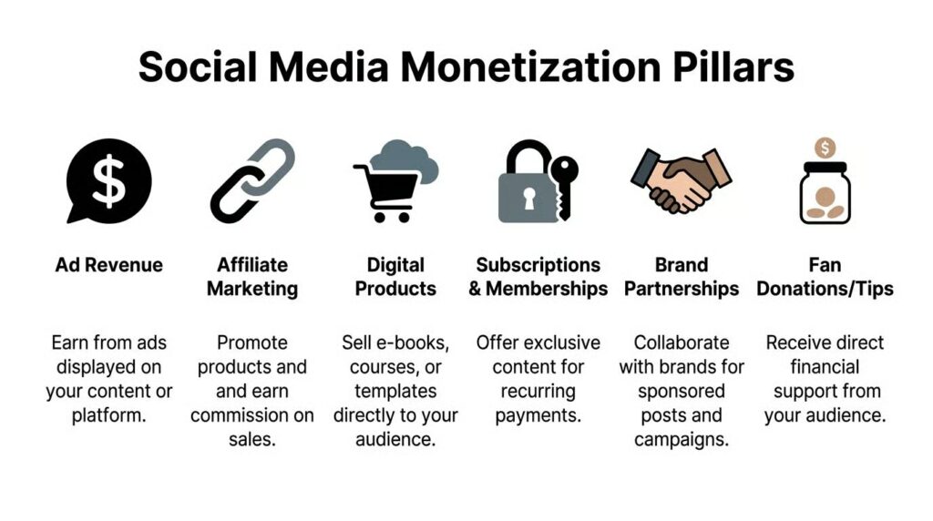 Creator monetization strategy using tips, subscriptions, and memberships.